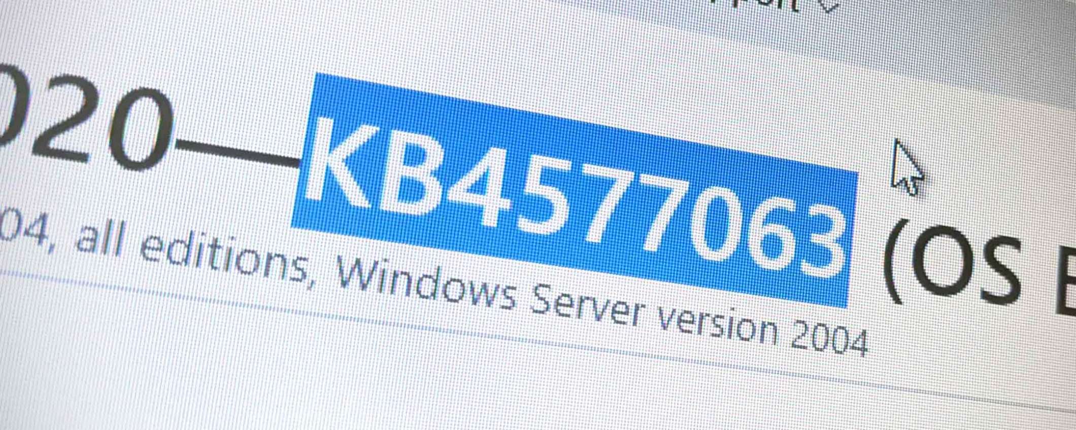 Windows 10: c'è KB4577063 per il May 2020 Update