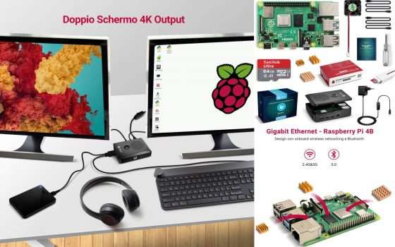 Kit Mini PC Raspberry Pi 4 a meno di 100 euro