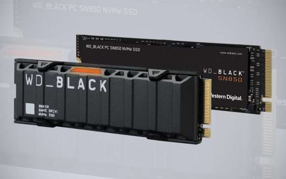 Black SN850 NVMe: la prima SSD PCIe 4 di WD