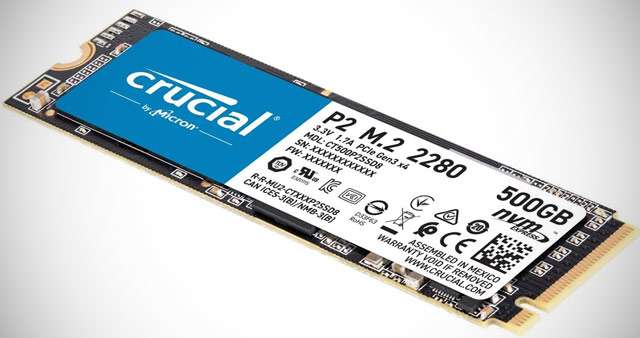 La SSD interna Crucial P2 da 500 GB