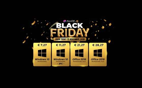 Windows 10 a 5€ per il Black Friday Keysoff: tutti gli sconti