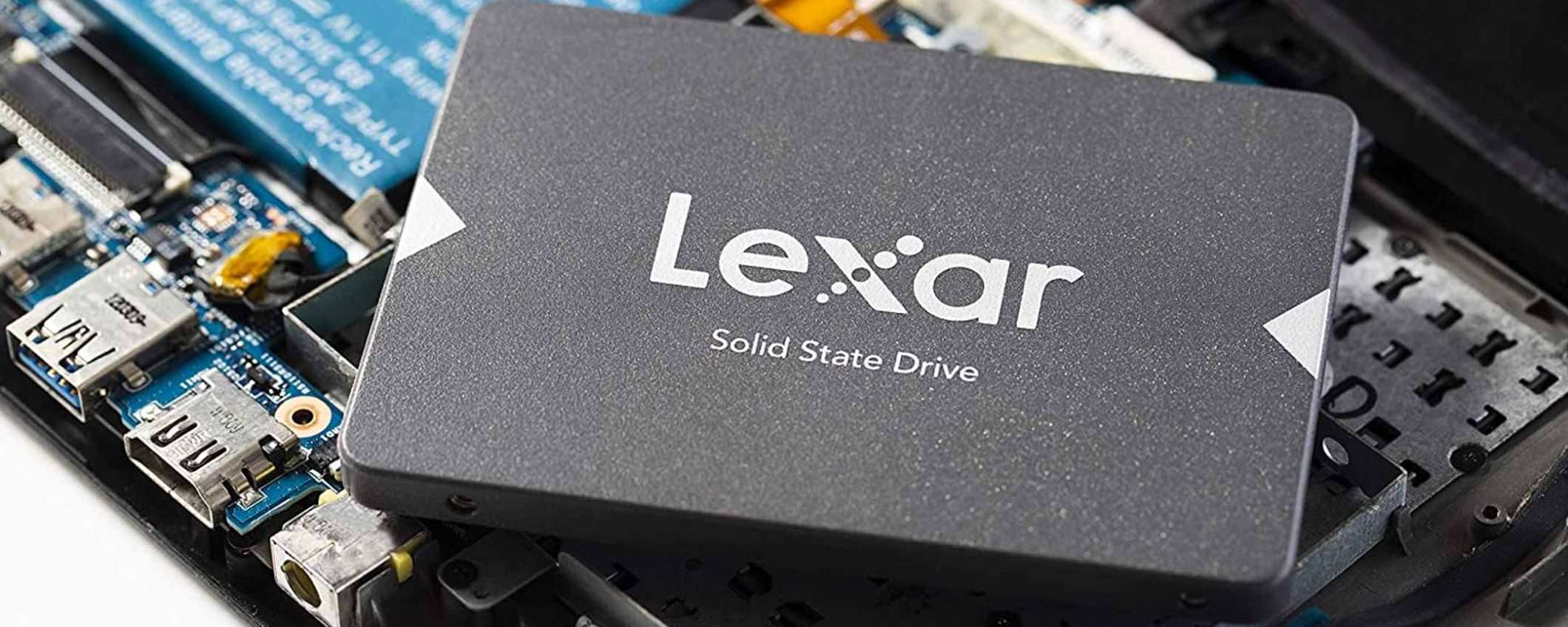 SSD Lexar da 128GB a meno di 20€ su Amazon