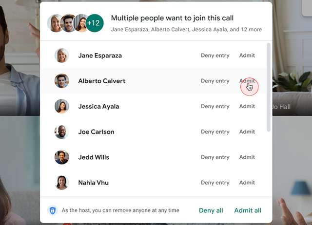 Ora Google Meet permette di accogliere tutti i partecipanti in attesa in un sol colpo