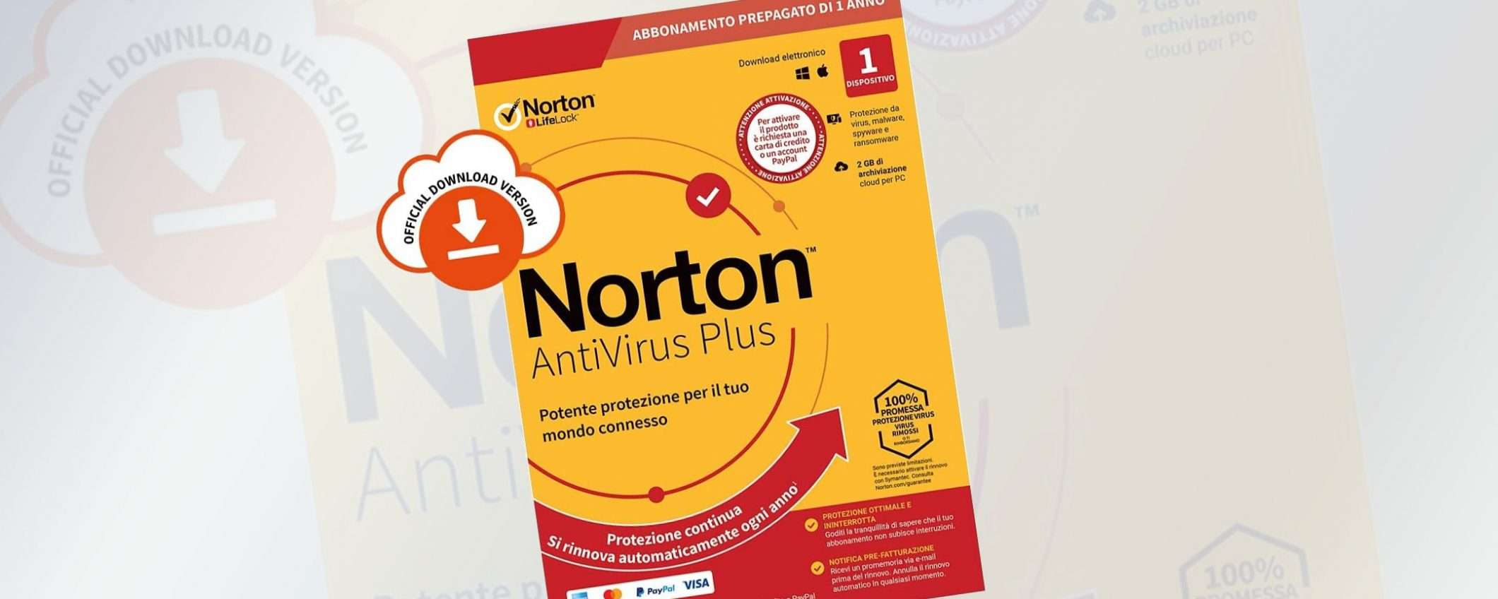 Norton Antivirus: 10 euro per 1 anno di protezione