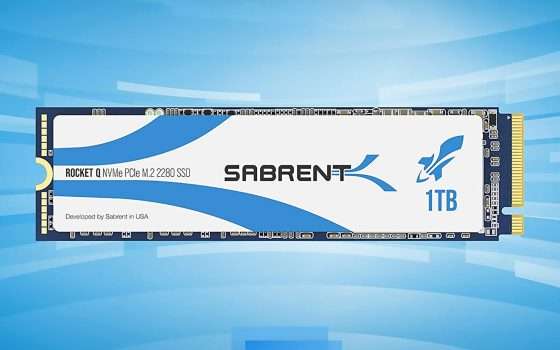 Sabrent SSD 1 TB (PCIe NVMe M2) a meno di 100 euro