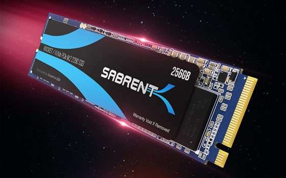 La SSD PCIe NVMe da 256 GB di Sabrent a -21%