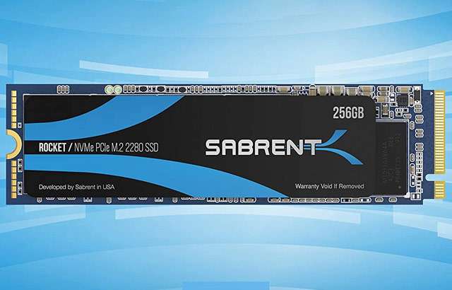 L'unità SSD PCIe NVMe di Sabrent da 256 GB