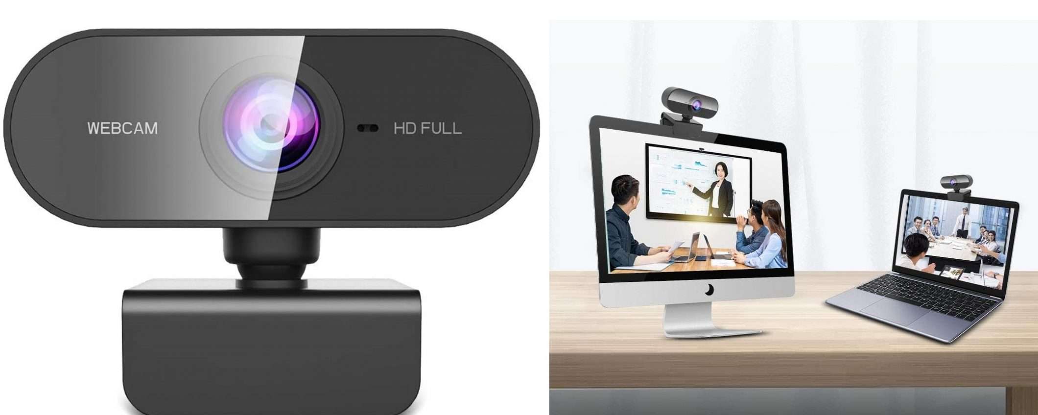 Webcam Full HD a meno di 20 euro su Amazon