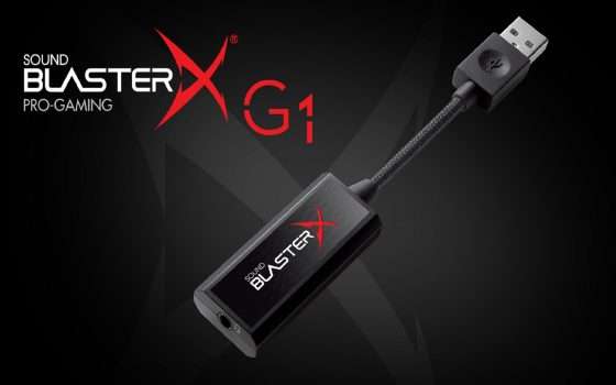 Scheda audio USB Sound BlasterX G1 scontata del 50%