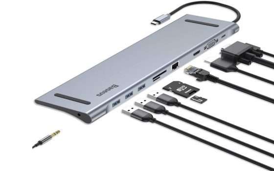 HUB USB-C per triplo monitor a meno di 60 euro