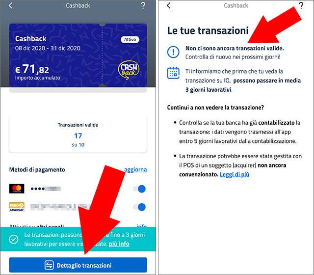 IO e Cashback di Stato: anomalia nell'app IO