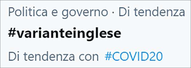 #COVID20 in tendenza su Twitter