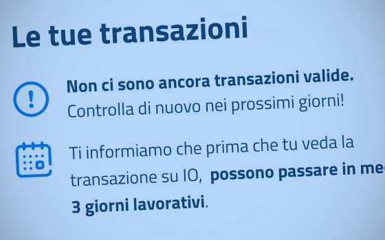 Cashback e IO: zero transazioni valide? (risolto)