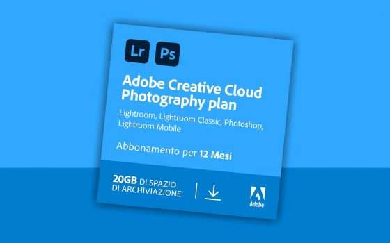 Un anno di Photoshop: prezzo WOW e subito attivo