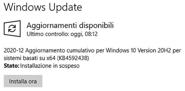 Windows 10: KB4592438, il Patch Tuesday di dicembre