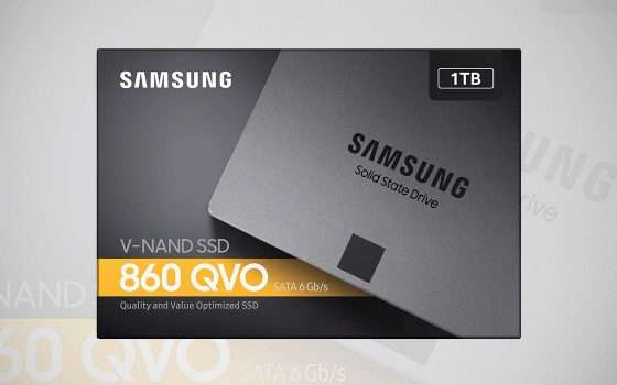 SSD Samsung 1 TB (860 QVO), sconto -38%: un affare