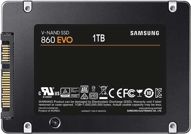 La SSD di Samsung (serie 860 EVO) da 1 TB