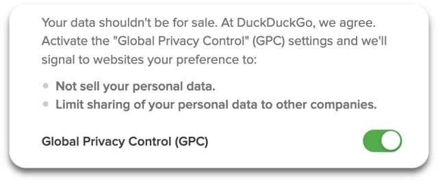 DuckDuckGo GPC