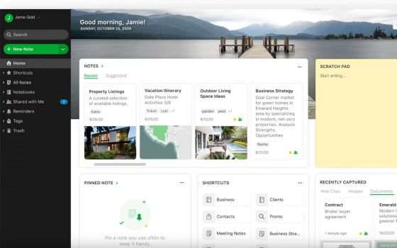 Evernote, una nuova Home piena di widget