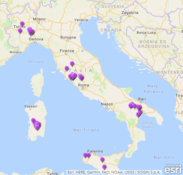 Aree identificate per i depositi per rifiuti nucleari