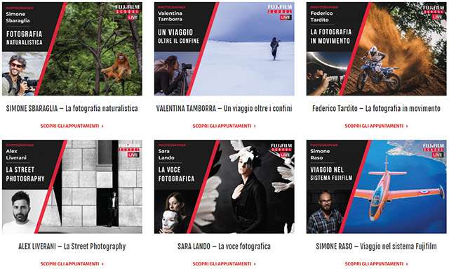 I corsi proposti dalla Fujifilm School