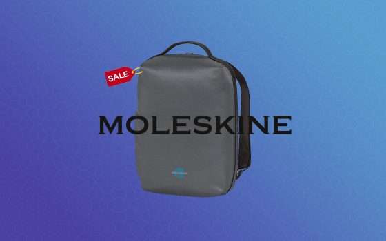 Zaino per PC Moleskine impermeabile al 35% di sconto