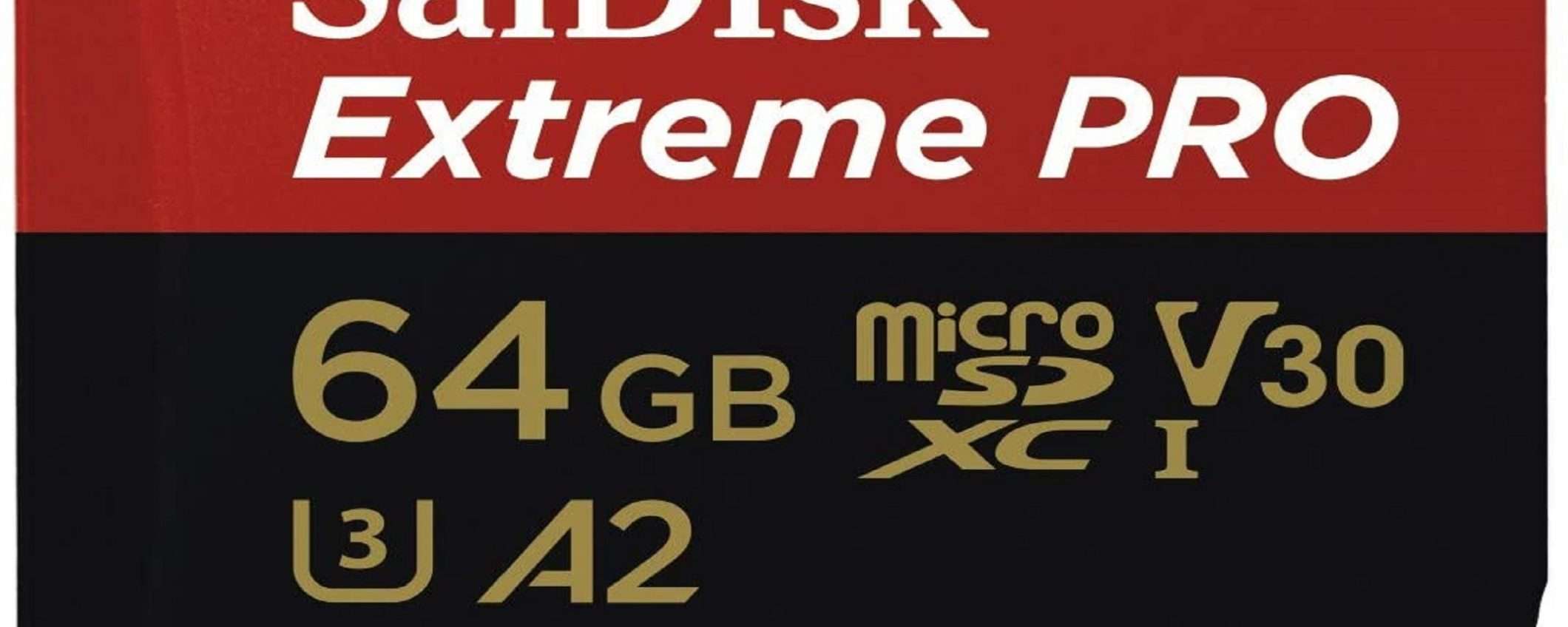 SanDisk Extreme Pro da 64GB: sconto del 51%, solo 20€