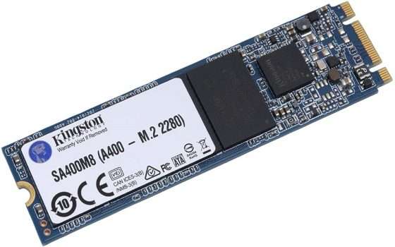 SSD Kingston A400: la versione M.2 da 120GB in sconto del 59%