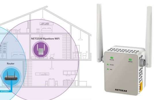 Ripetitore Wi-Fi dual band Netgear 3 in 1 in sconto