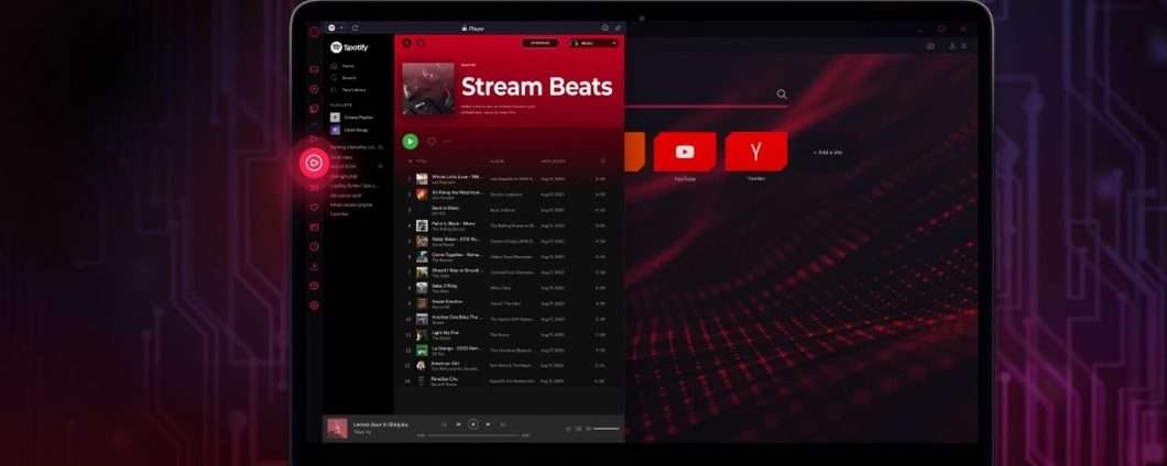 Opera GX integra un player musicale per Spotify