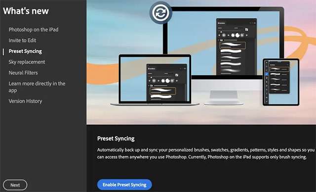 La funzionalità Preset Sync in Adobe Photoshop
