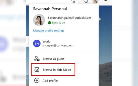 Come attivare la Kids Mode di Microsoft Edge