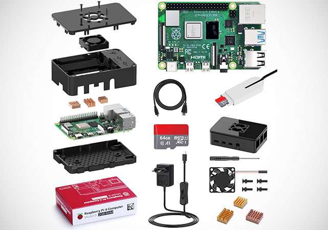 Il kit di Bqeel con Raspberry Pi 4 e accessori