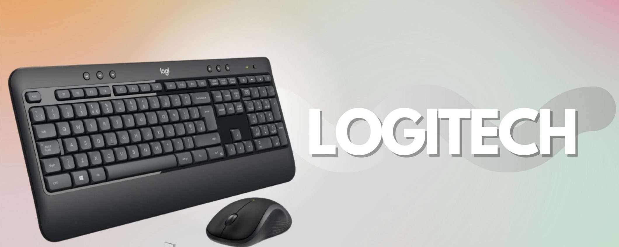 Logitech: kit mouse e tastiera wireless in super offerta (-39%)