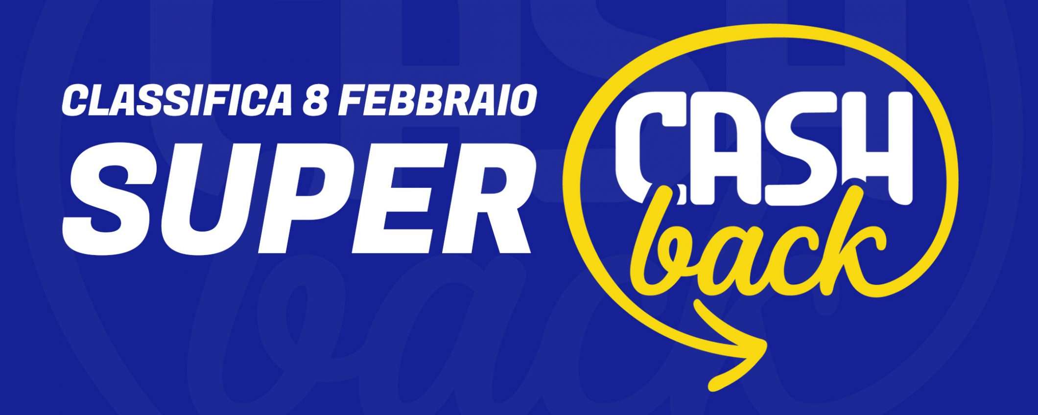 Super Cashback: classifica transazioni, 8 febbraio