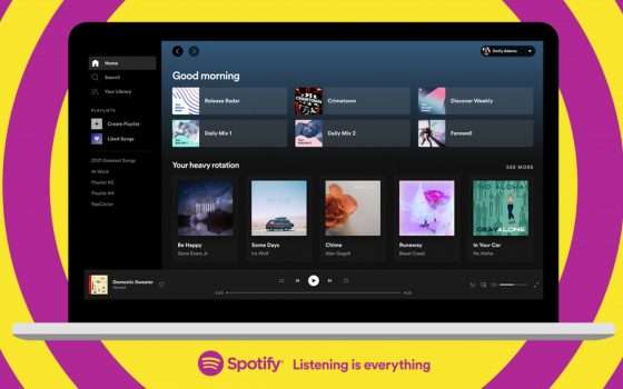 Spotify, nuova interfaccia desktop e web