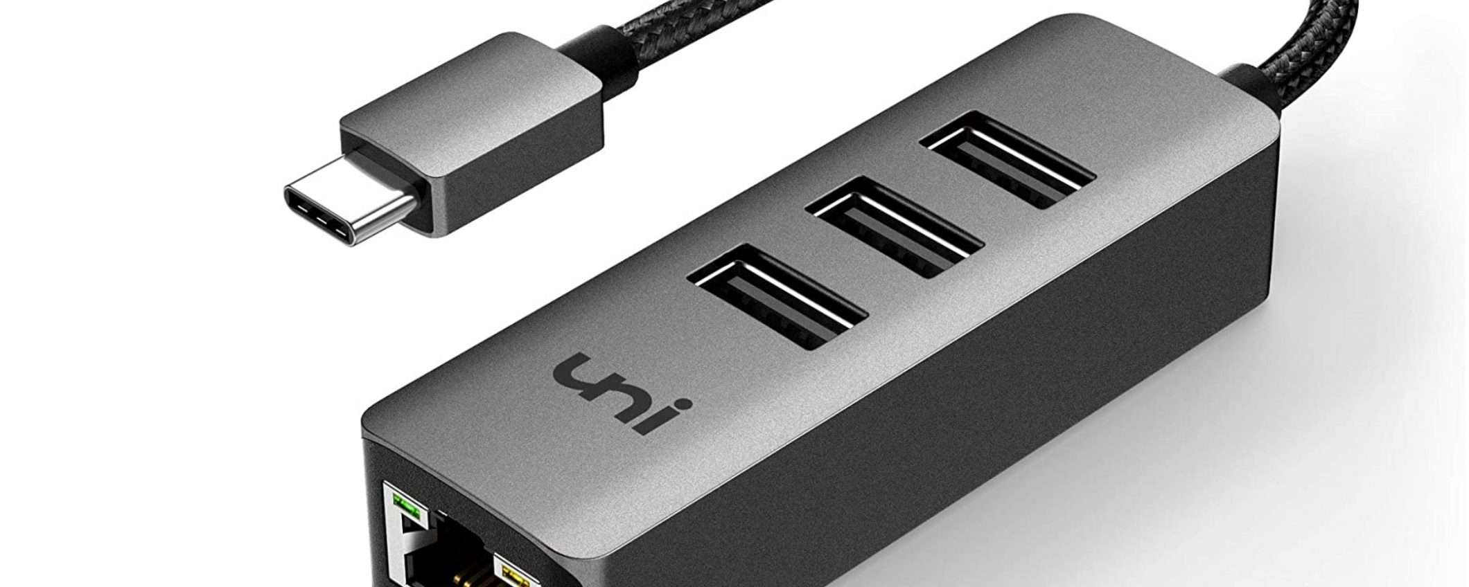 HUB USB Type-C 3.0 ed RJ45 Gigabit LAN in offerta