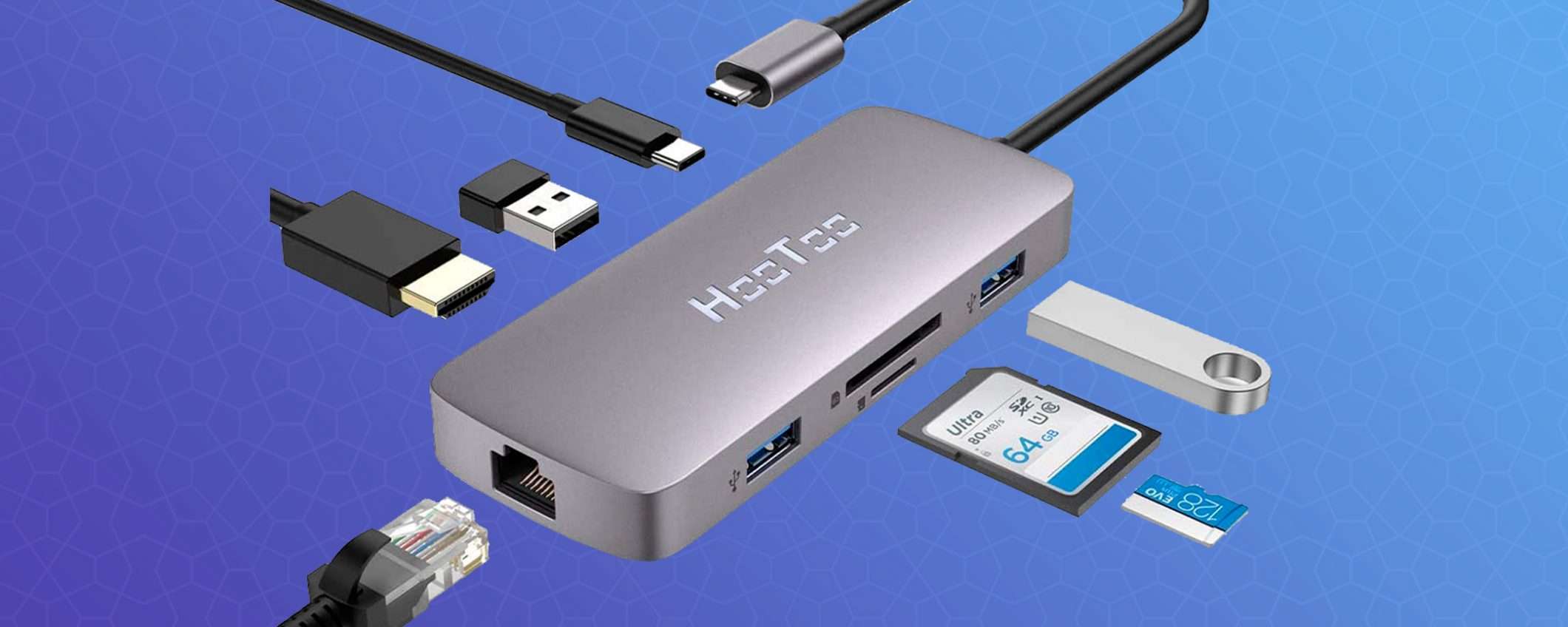 Hub USB-C: doppio sconto grazie a questo coupon