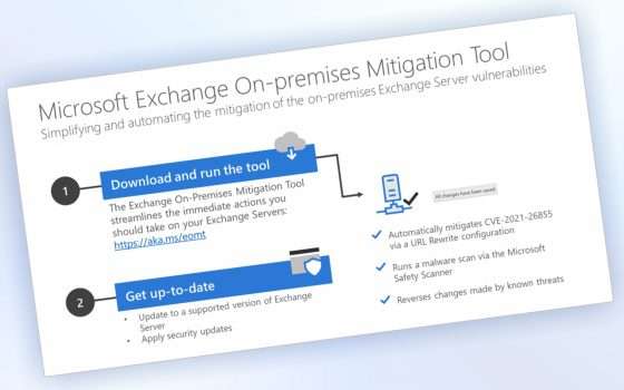 Exchange, Microsoft rilascia un Mitigation Tool