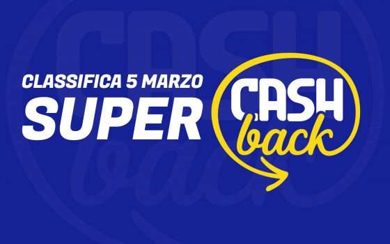 Super Cashback: classifica transazioni, 5 marzo