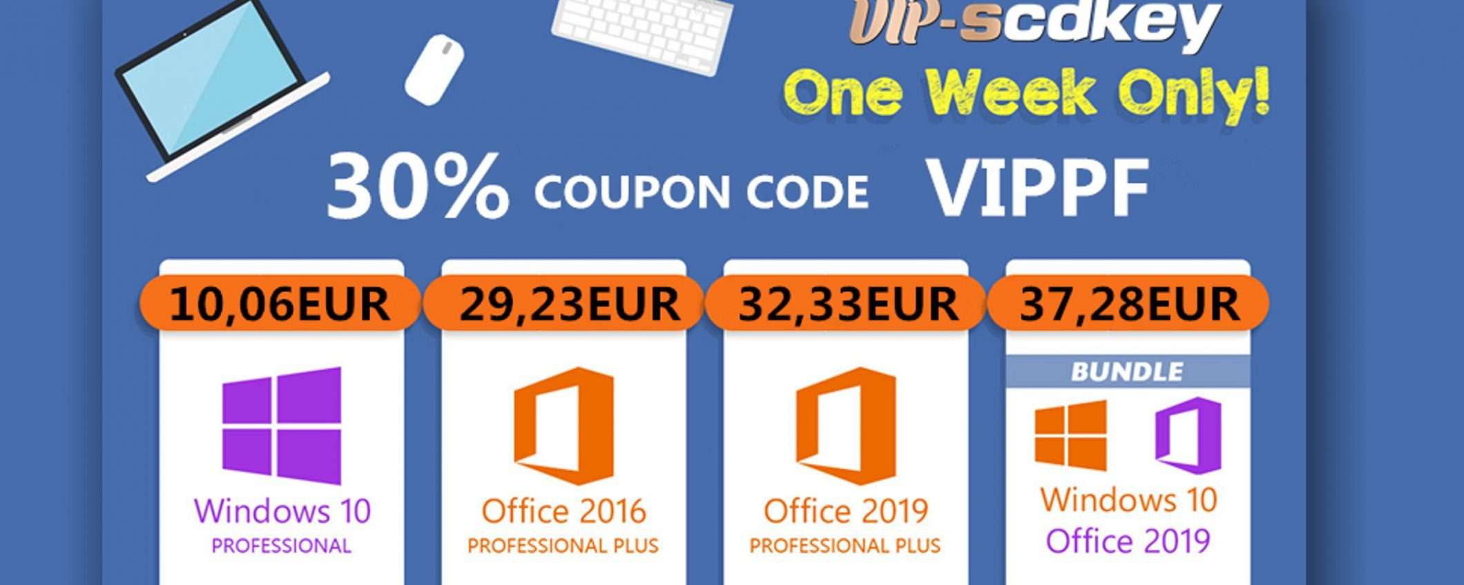 VIP-SCDKey, marzo di sconti: Windows 10 PRO OEM a soli 10€