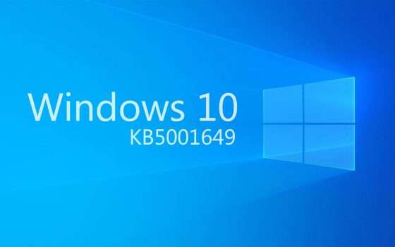 Windows 10, riecco l'aggiornamento KB5001649