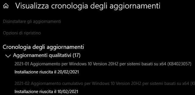 Microsoft Update Health Tools nell'aggiornamento KB4023057 di Windows 10