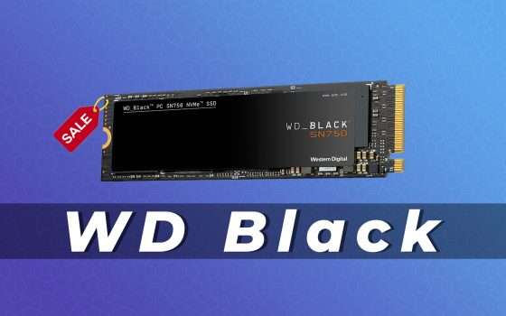 SSD NVME: WD Black da 500GB in offerta a metà prezzo (-55%)