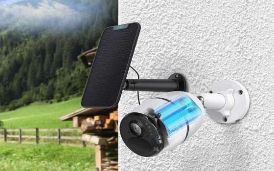 Videocamera di sorveglianza con pannello solare al prezzo minimo storico!