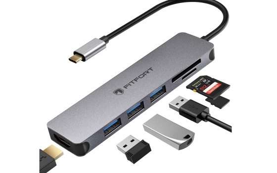 HUB USB-C 7 in 1 con HDMI 4K a meno di 20 euro