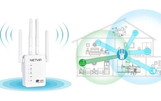 Ripetitore Wi-Fi 1200Mbps 3 in 1 scontato del 70%