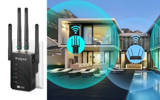 Extender Wi-Fi dual band 1200Mbps scontato del 60%