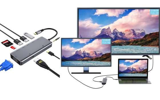 HUB USB-C 9 in 1 HDMI 4K e PD a meno di 30 euro