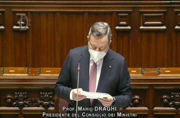Mario Draghi presenta il PNRR alla Camera